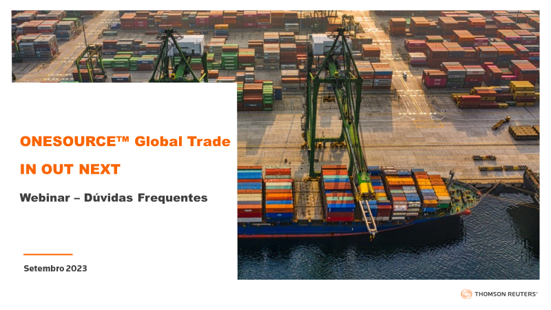 ONESOURCE Global Trade - In Out Next - Tira Dúvidas