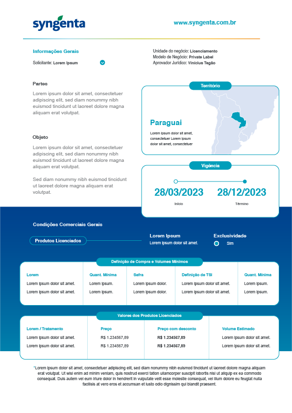 Texto com a aplicação do visual law