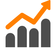 Gráfico com seta - mercado financeiro